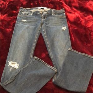 Hollister Co Bootcut Distressed Jeans